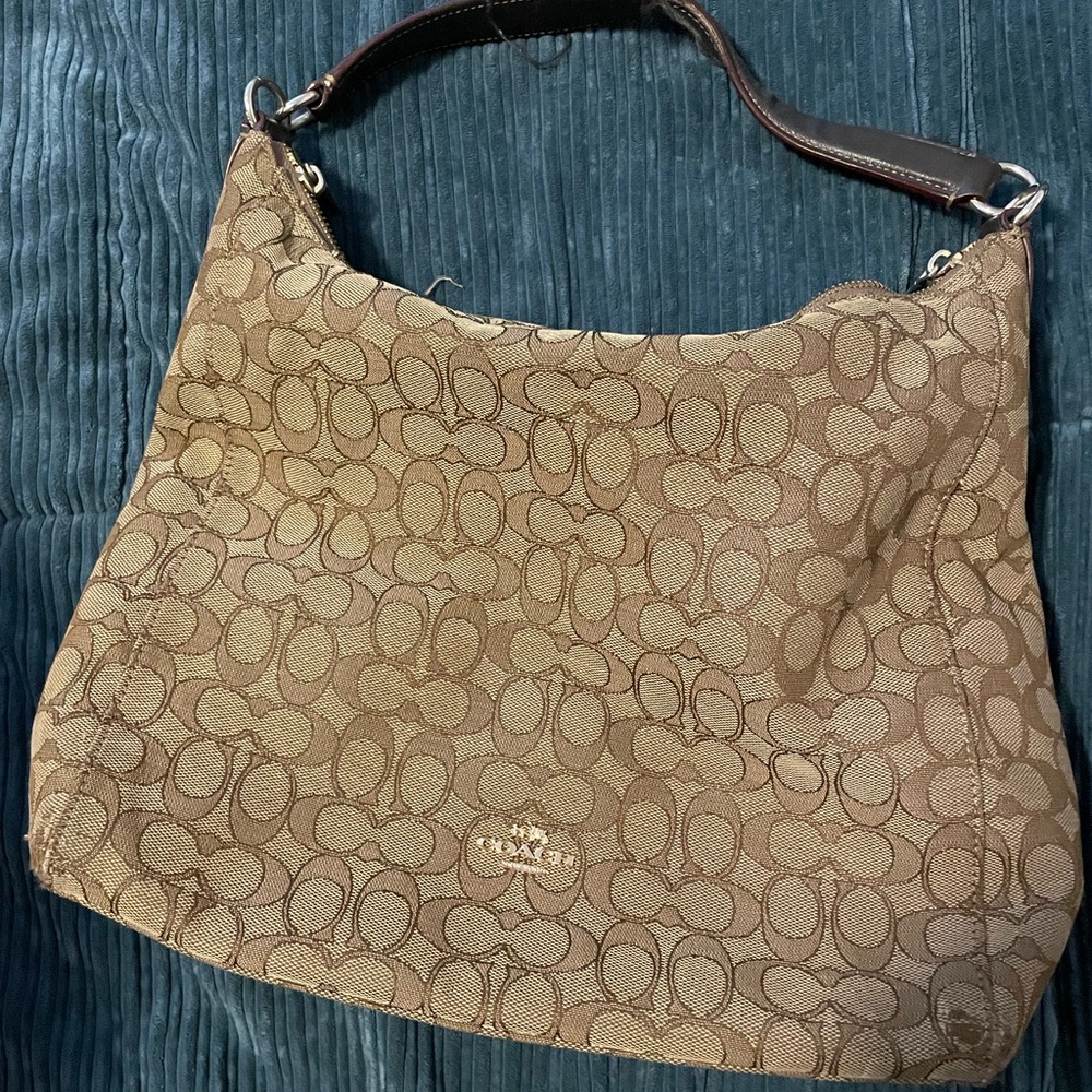 Coach Brown Signature Hobo Bag